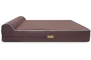 KOPEKS Copertura di ricambio per letto per cani memory foam, a prova di masticazione, marrone, extra large (formato jumbo)