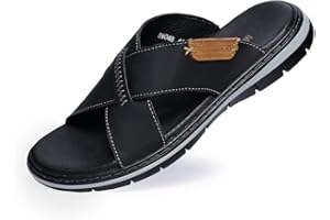 MGGMOKAY Zapatillas Cruzadas Masculinas Sandalias,Hombre Cuero Sandalias,Sandalias de vestir Hombres