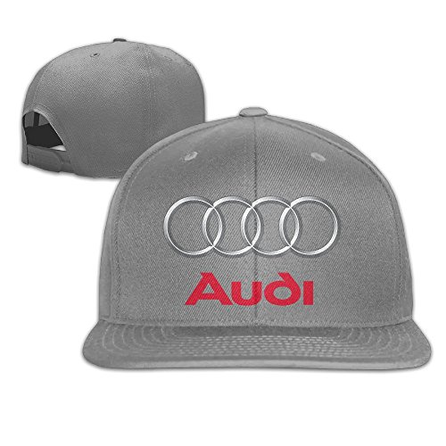 Price comparison product image Yhsuk Audi Logo Unisex Fashion Cool Adjustable Snapback Baseball Cap Hat One Size Ash
