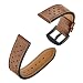 Produktbild Knowin Uhrenarmband 22mm Leder in 4 Farben, Echtes Ersatz Armband für 22mm,Schwarz+ Rauchgraue Schnalle Amazfit Stratos Smart Watch 2/2S