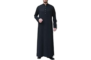 Risaho Kaftan Herren Lang, Herren Kaftan Islam Muslim Druck Robe Baumwolle Leinen Bunt Arabische Islamische Kleidung Indisch Muslimische Afrika Dubai Kaftan Für Männer
