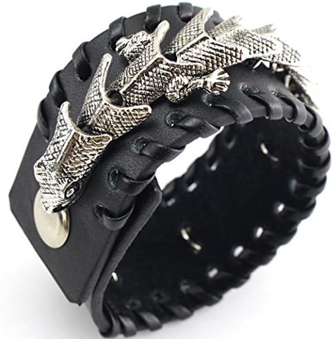 Caiyan Rivet chain punk cowhide lizard braid edge Hand Strap