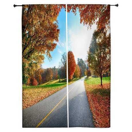 Red Zebra Orange Junglee Printed Polyester Drapes Curtains 48" W x 108" L (Set of 2 Panels)