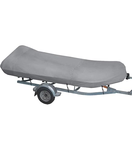 Produktbild von Aufblasbare Bootsabdeckung 270x165x46 Cm – Wasserdicht, Oxford 210D, Mit Kordelzug, Grau