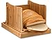 Produktbild Bambus faltbar Bread Slicer mit Crumb Catcher Tablett für die Scheiben, Holz-Handbuch, Bread Slicer, perfekt für selbstgemachte Brot und Brot Kuchen, flach zusammenklappbar für eine einfache Aufbewahrung von: bambüsi