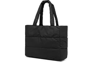 Myhozee Puffer Bag Damen Tasche Elegant - Handtasche Damen Tote Puffect Shopper Groß Umhängetasche Hobo Bag Warme Schultertasche Bag Winter Handbag Stepptasche Einfarbig