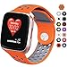 Produktbild FeiliandaJJ Silikon Uhrenband mit Belüftung Löcher Für Fitbit Versa,Ersatzarmbänder Armbänder Sport Fitness Smart Watch Zubehör Uhrenarmbänder Replacement Watch Band (Orange)