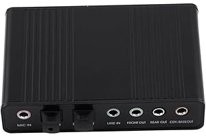 Goshyda Audio Sound Card, 6 Channel Sound Card USB External Digital Optical SPDIF Audio Output Adapter for PC