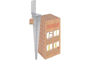 TRIBECCO® - Supporto universale per pali, ad inserzione, L, supporto per palo zincato a caldo, boccola per palo, in acciaio, color argento, 70 x 600