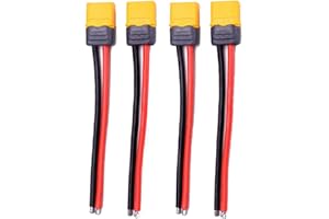 ONPRO 4 Stück XT60H männlich weiblich Stecker Steckverbinder Adapter Kabel mit Mantelgehäuse mit 150mm 12AWG Silikonkabel für RC Lipo Batterie (XT60H männlich stecker Kabel)