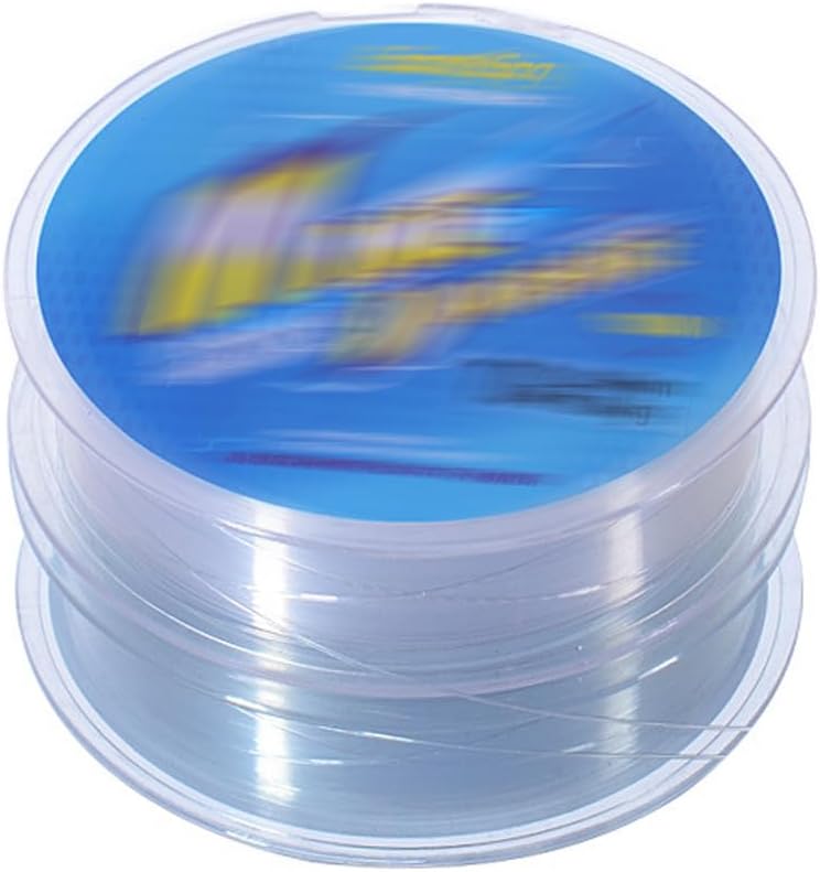Línea de pesca monofilamento de nailon transparente de 100 m, 0,45 mm de diámetro