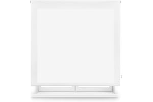 Blindecor Estor Translúcido a Medida | Estor Enrollable a Medida | Color Blanco Roto | 110 x 250 cm (Ancho por Alto) Tamaño de la Tela 107 x 245 cm | Estores Enrollables Translúcidos para Ventanas