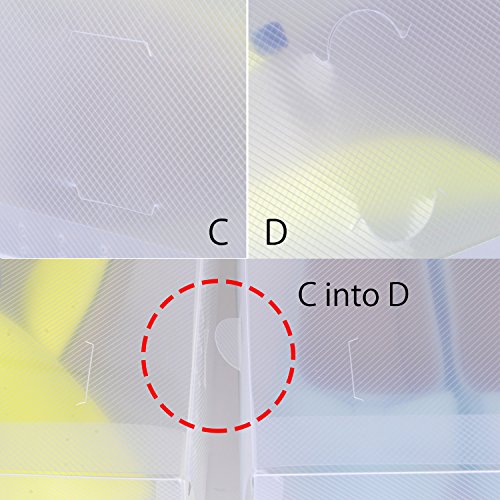 Schuhbox Set 6x Schuhboxen Stapelbar Transparent Schuhkasten Schuhkarton Schuhschachtel Aufbewahrungsboxen Schuhaufbewahrung Schuhaufbewahrungsboxen Schubladen Multizweck L30xB18xH10cm - 4