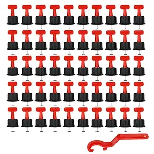 REHTRAD 50 PCS Tile Leveling System Kit Reusable Tile Leveler Needle Thickness 1.5MM Suitable for 3-17MM Tile Tools With 0.9MM Spare Needle. Multicolor 