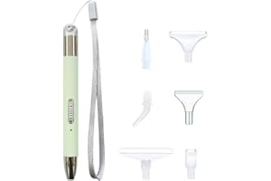 AZURAOKEY Penne LED Diamond Art con luce, 5D Diamond Painting Tools Penna ricaricabile con 6 testine di ricambio for adulti Nail Art fai da te pittura artigianale -verde