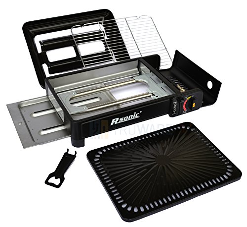 XXL Campingkocher Gaskocher Tragbarer Gaskocher RS-4030 Gasgrill Gasbrenner (Kocher mit 12 Kartuschen) - 2