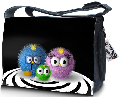 LUXBURG® 17 Zoll Messenger Bag Umhängetasche Laptoptasche Notebooktasche mit Tragegurt Tasche für Laptop / Notebook Computer - 2