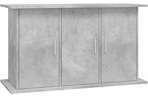vidaXL Engineered Wood Aquarium Stand - Concrete Grey, Stable Fish Tank Support with Ample Storage, 101x41x58 cm, Home Decor Accent