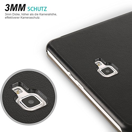 Samsung Galaxy Tab A 10.1 Hülle – Colico Ultra Dünn Case mit Ständer, eigebauter Magnet für Auto Sleep / Wake Up Funktion, Leder Tasche Etui Schutzhülle Cover Stand Holder , Perfekt Geeignet für Samsung Tab A 10.1 Tablet 2016 Version Wi-Fi/ LTE SM-T580N SM-T585N (Black) - 4
