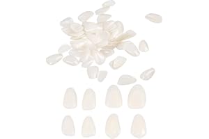 DmDoyy 50 Pcs Fausse Dent, Facette Dentaire A Poser Soi Meme, Dentier Provisoire, Blanchiment Fausses Dents,Facettes Dentaires,Haut Bas Prothèses Dentaires