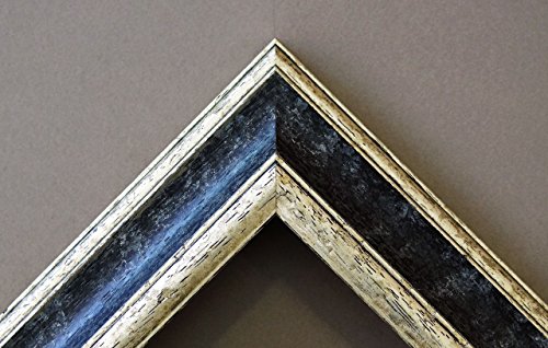 Spiegel Wandspiegel Badspiegel Flurspiegel Garderobenspiegel – Über 200 Größen – Genua Schwarz Silber 4,3 – Außenmaß des Spiegels 60 x 70 – Wunschmaße auf Anfrage – Antik, Barock - 3