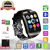 Smart Watch Bluetooth Camera TouchScreen Wrist Watch Waterproof Sports Pedometer Activity Fitness Tracker with SIM TF Card Texts Calls Social Media notifications for IOS Android Samsung Men Women Kids ((2.36 x 1.57 x 0.49)inch)