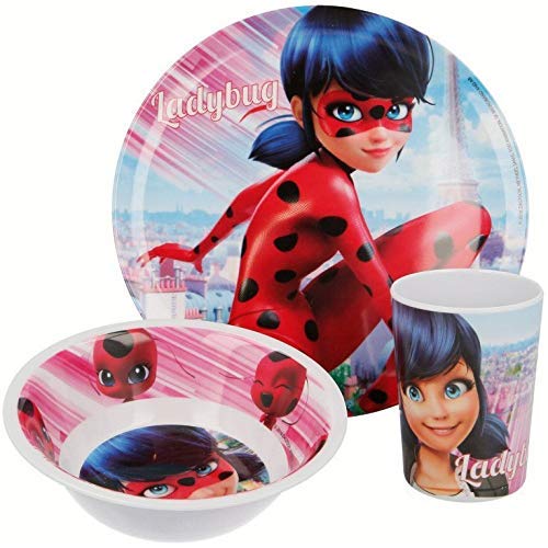 Preisvergleich Produktbild Miraculous Melamin Marienkäfer Küchen Set Ladybug