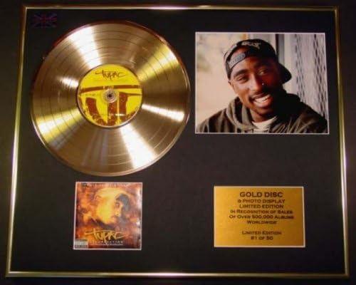 TUPAC/CD GOLD DISC/RECORD & PHOTO DISPLAY/LTD. EDITION/COA/RESURRECTION