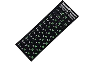 LUXYLEI Autocollants de Clavier Russe Autocollants universels de Clavier d'ordinateur Autocollant de Clavier étanche pour Ordinateur Portable Ordinateur Portable de Bureau