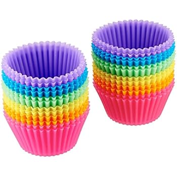 8 Stampi Per Cupcake In Silicone Riutilizzabili – FDA, Adatti A Forno, Microonde E Friggitrice Ad Aria (Arancione)