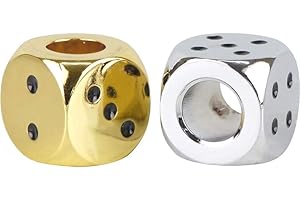 yaoviz® 2x Glutkiller 20mm für Aschenbecher Würfel metall gold silber schwere Qualität offen Gluttöter Glutlöscher