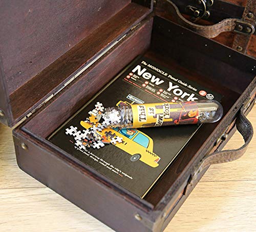 SLPR Crawford Holzkoffer mit Riemen (2er-Set, weinrot) | Altmodische