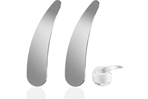 Molain 2Pcs Mini Metal Cosmetic Spatulas, Skincare SpatulaMixing and Sampling Makeup Beauty Tools for Skin Care Creams, Eye Cream, Essences Beauty Accessories(2PCS)