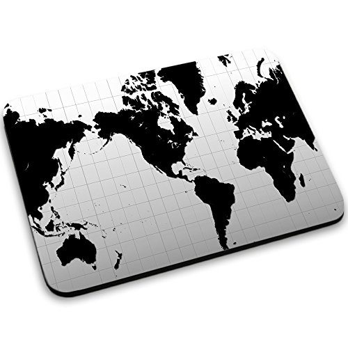 Zeug 10003, Weltkarte, Mousepad Anti Rutsch Unterseite für Optimalen Halt Kompatibel mit allen Maustypen (Kugel, Optisch, Laser) Ideal für Gamer und für Grafikdesigner.