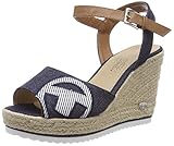  TOM TAILOR Damen 4890208 Riemchensandalen, Blau (Navy), 38 EU