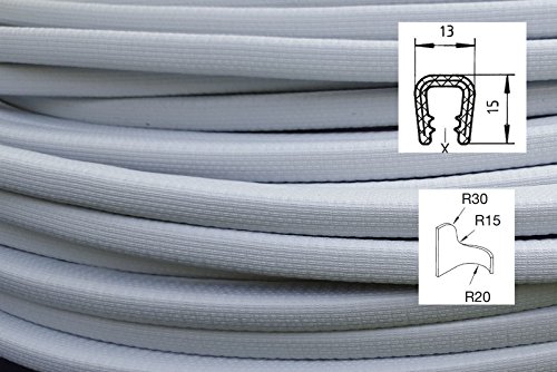 Preisvergleich Produktbild KS6-8HG Kantenschutzprofil Kantenschutz Keder Profil PVC Dichtungsprofil Klemmprofil Gummiprofil Kantenschutzband