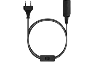 kwmobile Cavo Porta Lampada con Interruttore - Filo Elettrico Portalampada 3,5m per Lampadina E14 con Spina a due Poli per Attacco Corrente - Nero