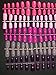 120 Multi-Pinks Short to Medium Square Full Cover Nails by Pretty Poppet