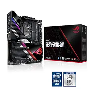 ASUS ROG Maximus XII Extreme Intel Z490 EATX Motherboard 16 Power Phase, DDR4 4700+ MHz (O.C.), Quad M.2, Dual USB 3.2 Gen 2 Front-Panel Connector, USB 3.2 Gen 2x2 Type-C, Aura Sync RGB