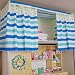 Cotton Stripe Dormitory Bunk Bed Curtain Shading Cloth Mosquito Nets