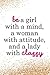 Produktbild Be A Girl With A Mind, A Woman With Attitude, And A Lady With Classy: Blank Lined Notebook Journal Diary Composition Notepad 120 Pages 6x9 Paperback ( Fashion ) Gold Sparkle