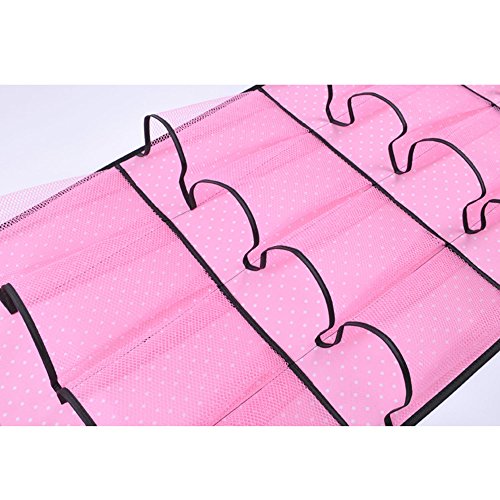 Schuh veranstalter lagerung tasche,4 Taschen Hängende Netz Taschen auf den Türen Organizer mit Haken für Schuh, Toilettenartikel, Spielzeug, Socken und andere Zubehör, Blau - 4