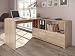 Produktbild Eckschreibtisch 136 x 75 cm Weiß / Eiche Sonoma - Schreibtisch Arbeitstisch Winkelschreibtisch Bürotisch