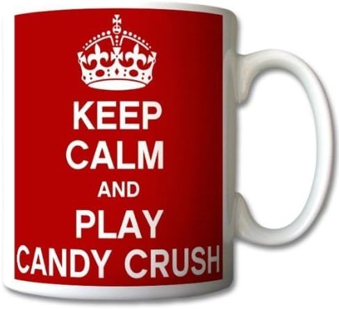 Keep Calm And Play Candy Crush Mug Cup Gift Retro
