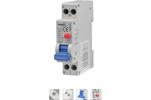 BEMKO FI/LS B 16A 30mA 1p Circuit Breaker / Fi Switch Combination RCBO