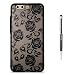 Produktbild Huawei P10 Plus Hülle [Lebenslange Garantie],Grandoin 2 in 1 Ultra Dünne Schale Luxus Ultra Dünn Weich TPU Bumper Case Silikon Schutzhülle Handy Tasche Rückseite Hülle Etui Cover TPU Bumper Schale für Huawei P10 Plus (Schwarze Rose)