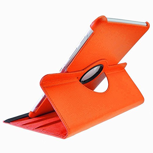 COOVY® 360° ROTATION COVER FÜR SAMSUNG GALAXY TAB 10.1 N GT-P7500 GT-P7501 GT-P7510 GT-P7511, TAB 2 10.1 GT-P5100 GT-P5110 SMART HÜLLE TASCHE ETUI CASE SCHUTZ STÄNDER Farbe orange - 3