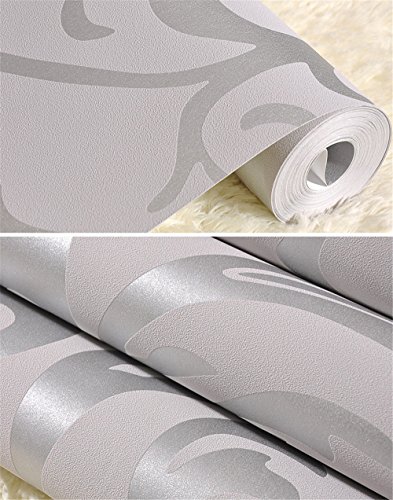 ufengke® Moderne Simple Vliesstoff Beflockung Bronzing 3D Kurve Muster Tapeten Wandbild Für Wohnzimmer Schlafzimmer TV Hintergrund, sample - 3