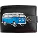 Produktbild Blau T2 VW Camper Klassek Herren Geldbörse Portemonnaie Brieftasche aus echtem Leder schwarz Volkswagon Wohnmobil Zubehör