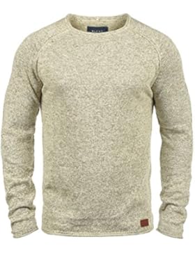 BLEND Dan Herren Strickpullover Rundhalskragen Melange